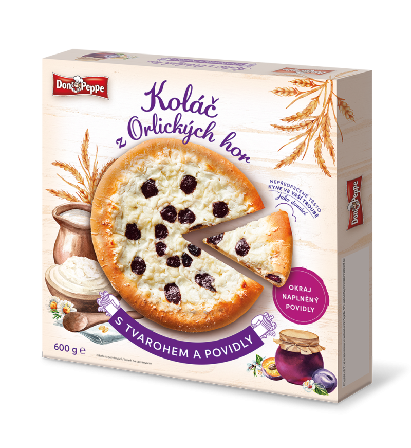 Don Peppe Koláč s tvarohem a povidly 600 g