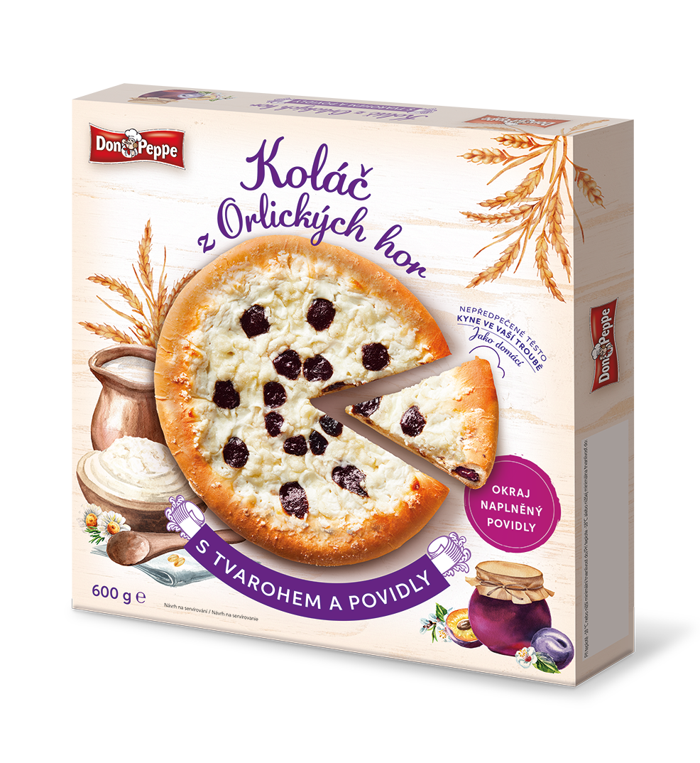 Don Peppe Koláč s tvarohem a povidly 600 g