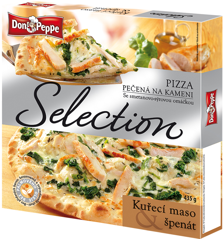 Don Peppe Selection pizza Kuřecí maso & špenát 435 g